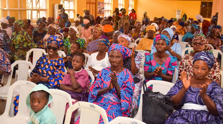 Some Widows with their Children in Attendance 